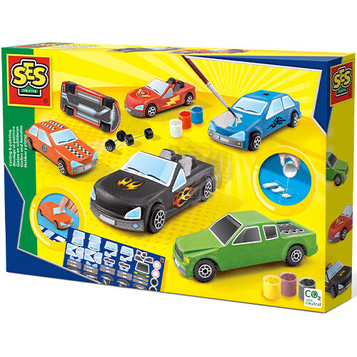 ses creative gips- en verfpakket - auto's - 5st | 1401 | 1