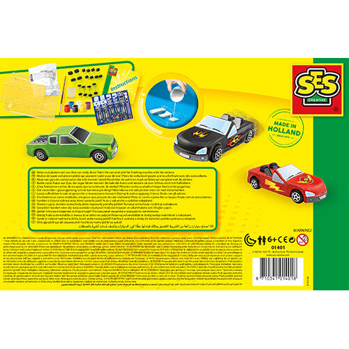 ses creative gips- en verfpakket - auto's - 5st | 1401 | 10