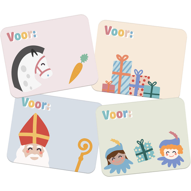 sinterklaas naamstickers welkom sint en pieten - 50st   | 65714 | 0