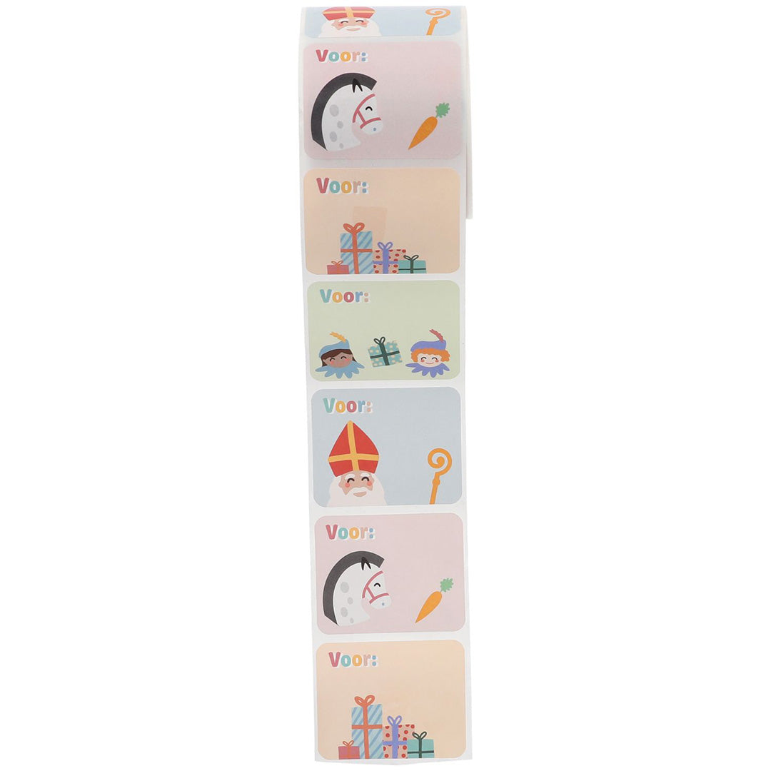 sinterklaas naamstickers welkom sint en pieten - 50st   | 65714 | 1