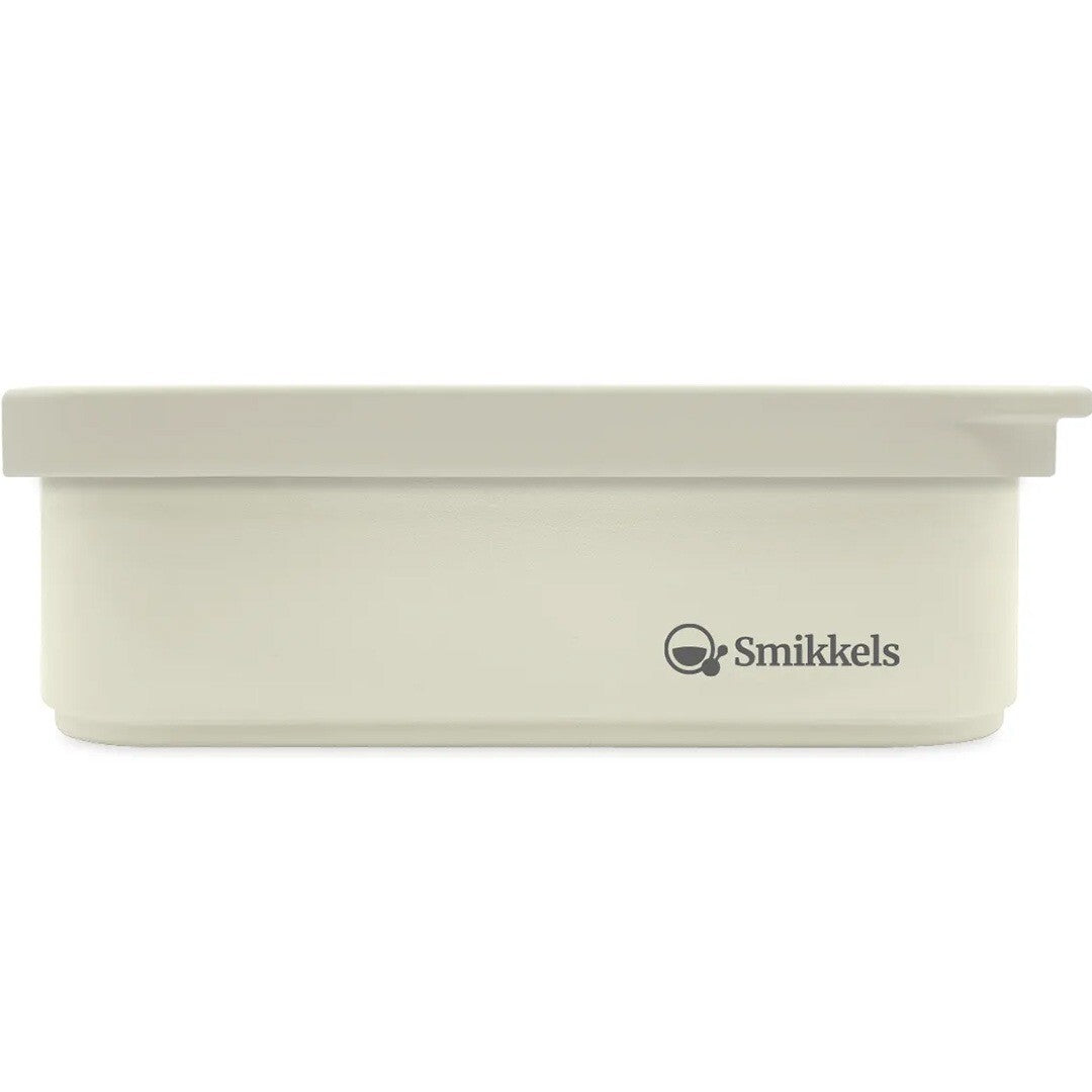 smikkels rvs broodtrommel met siliconen deksel crème - 900 ml | 01.10055 | 0