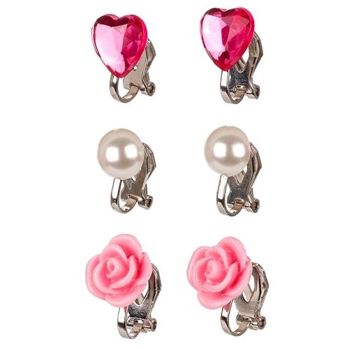 souza for kids 3 paar clipoorbellen - roze | 105362 | 0