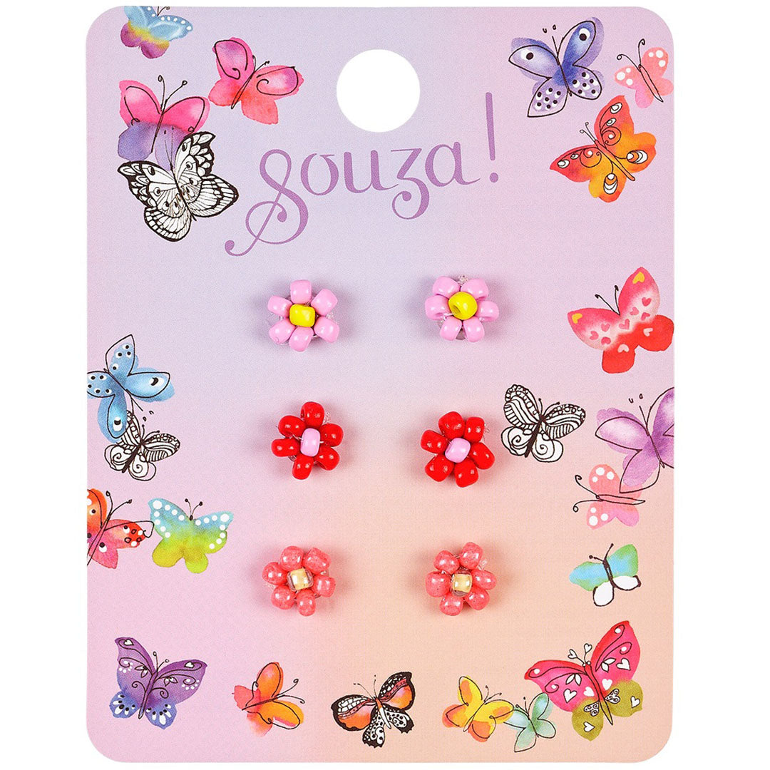 souza for kids 3 paar oorbellen tyra - roze | 107413 | 0