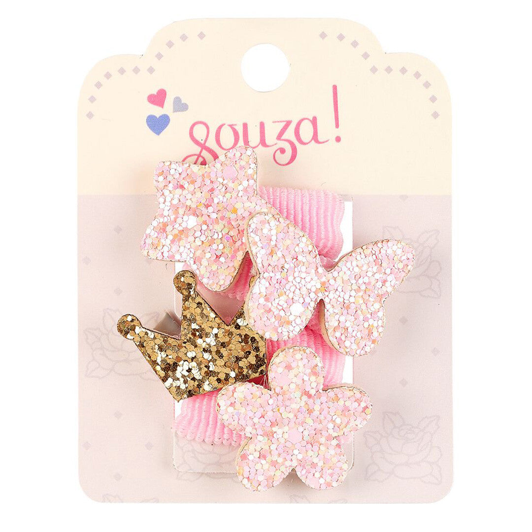 souza for kids haarelastiekjes carolina - roze - 4st | 106666 | 0