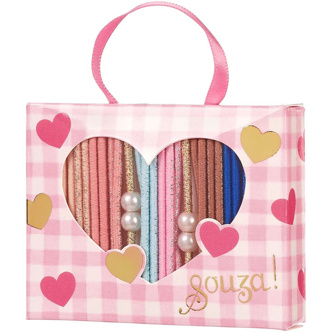 souza for kids haarelastiekjes lente - roze - 24st | 107334 | 0