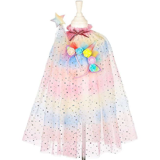 souza for kids verkleedcape eenhoorn met toverstaf en diadeem - 5-7 jaar | 101061 | 0