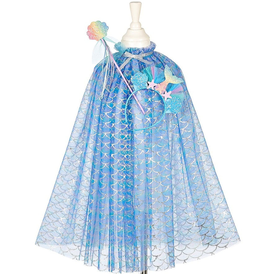 souza for kids verkleedcape zeemeermin met toverstaf en diadeem - 3-4 jaar | 101058 | 0