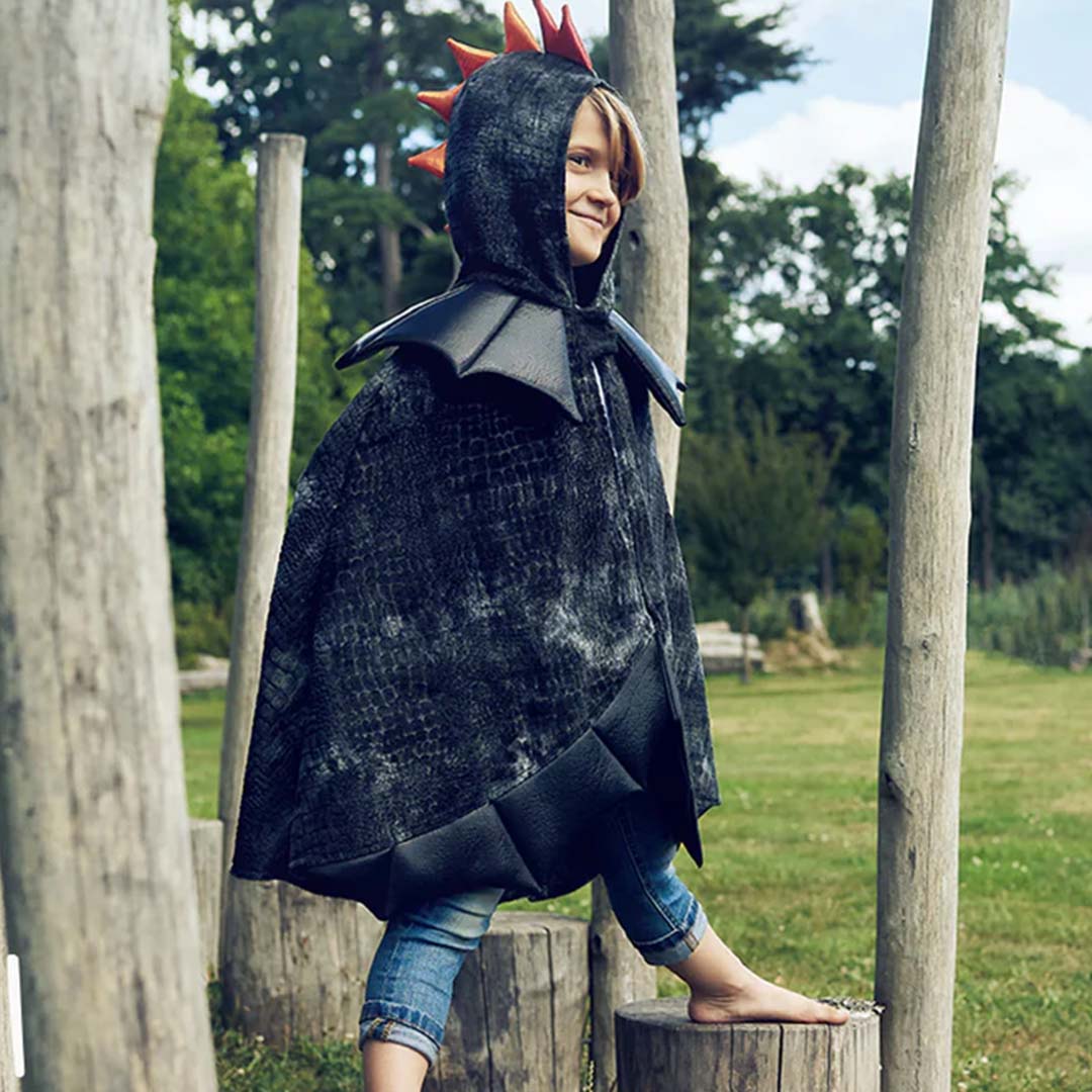 souza for kids verkleedcape - draak - zwart - 4-7 jaar | 100840 | 3
