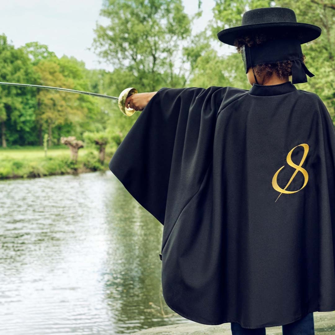 souza for kids verkleedcape met masker zorro - 4-8 jaar | SOUZ101180 | 3