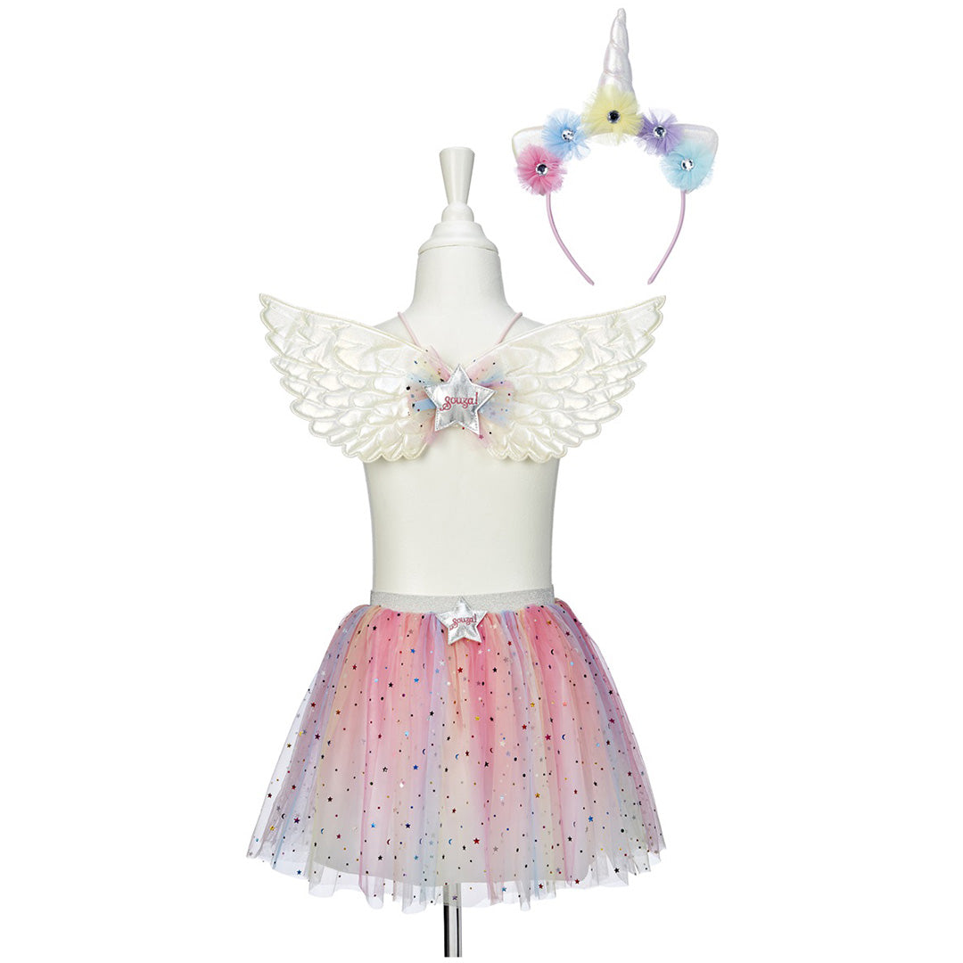 souza for kids verkleedrok celestia met diadeem en vleugels - 5-7 jaar | SOUZ101196 | 1