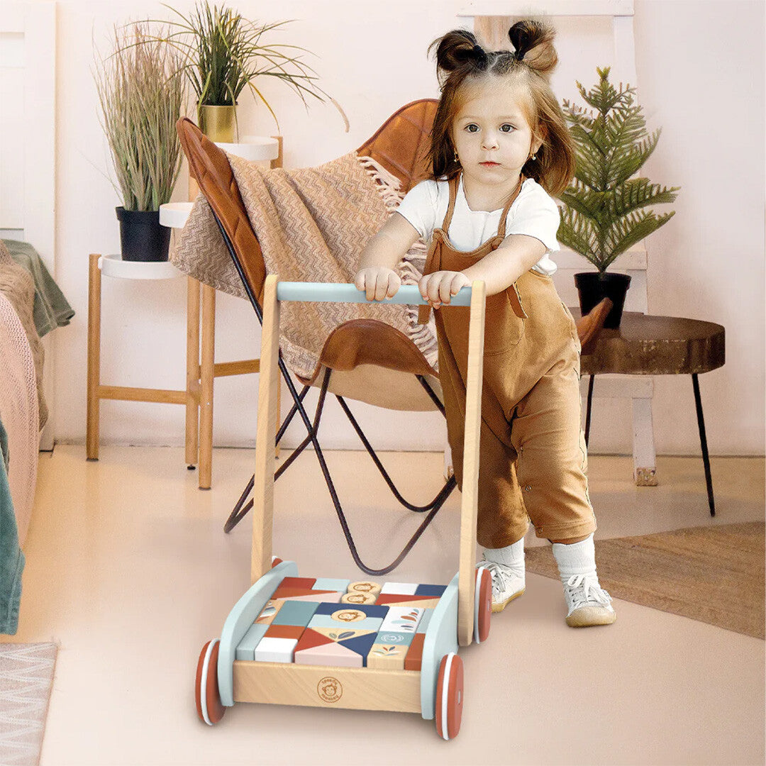 speedy monkey loopwagen met blokken - 27st | SP1005 | 1