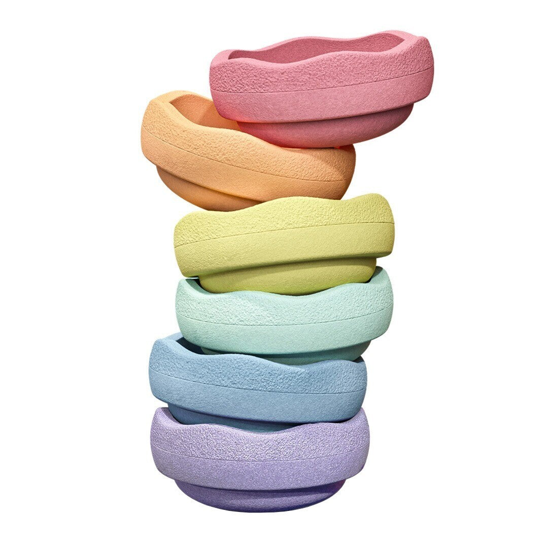 stapelstein original MINI rainbow pastel -  6st  | 160330 | 0