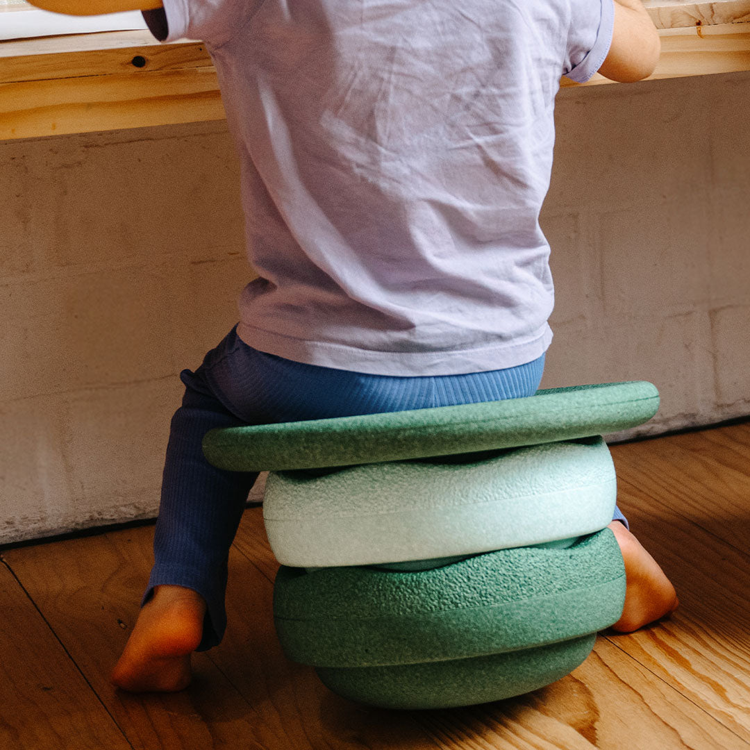 stapelstein original met balance board - green - 3st | 200290 | 1