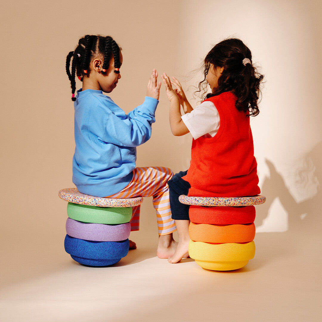 stapelstein rainbow met super confetti balance board - classic | 201601 | 2