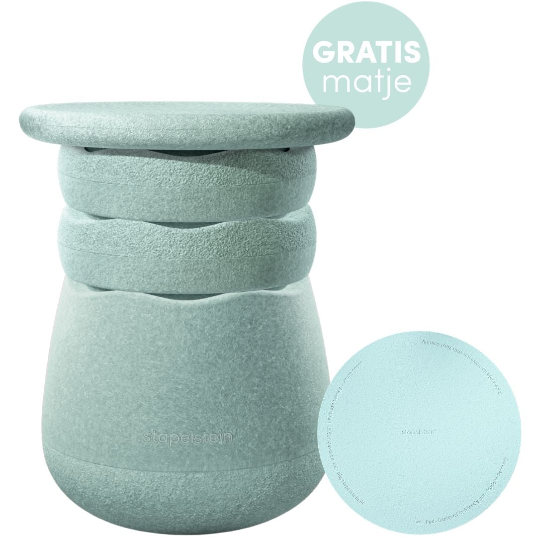 stapelstein dynamic met GRATIS matje - lichtgroen