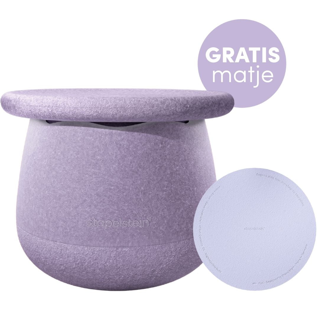 stapelstein dynamic small met GRATIS matje - licht violet