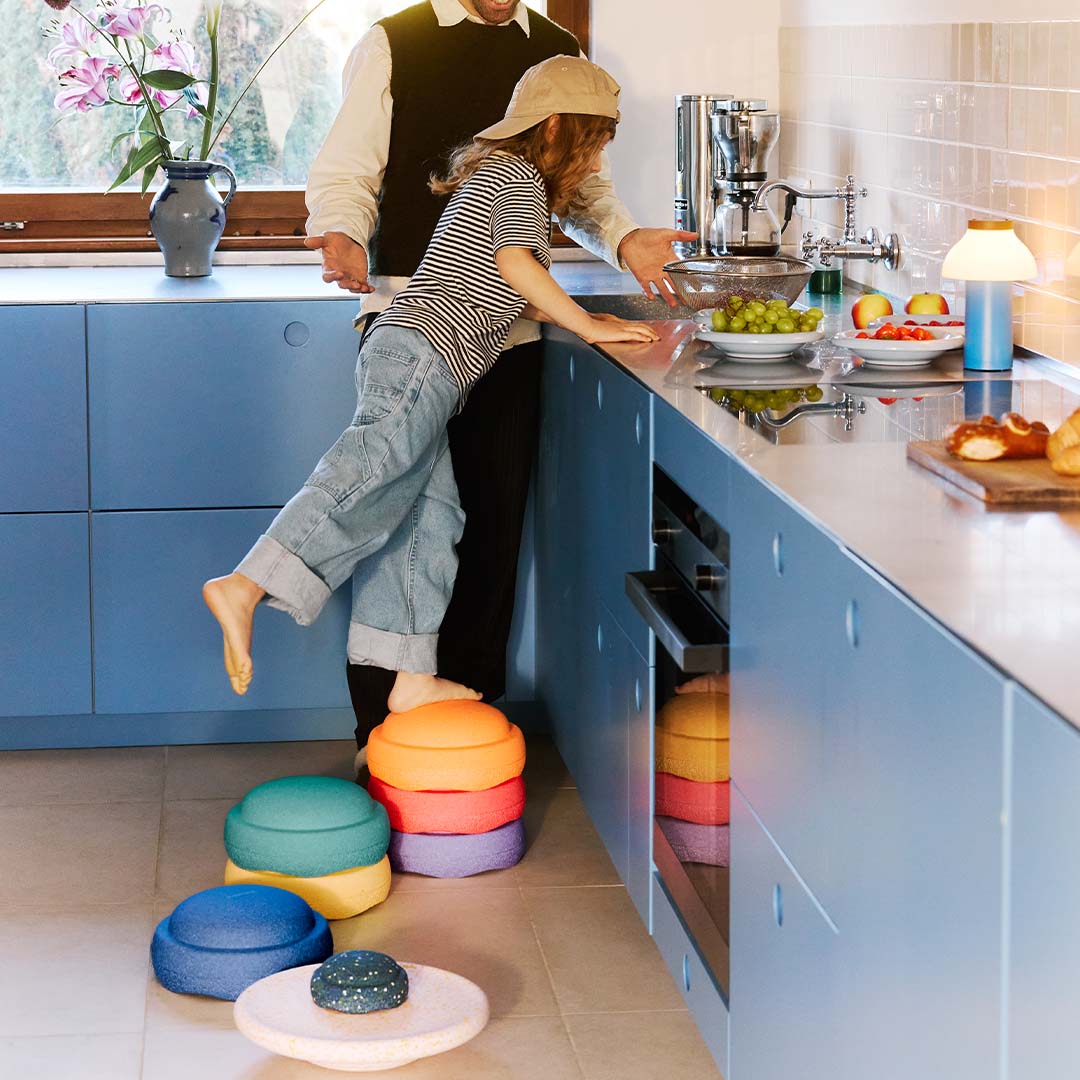 stapelstein rainbow met petal balance board - classic + gratis mini | 100420 | 4