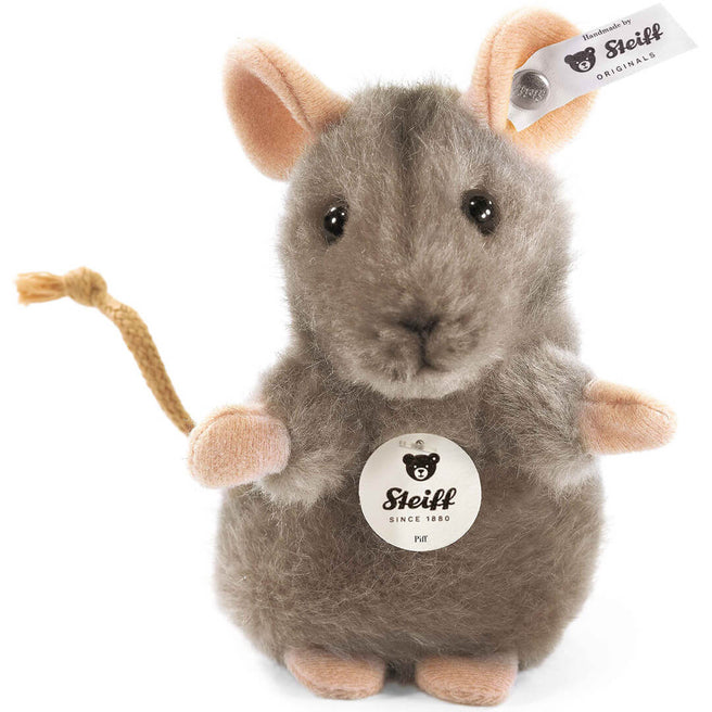 Steiff Knuffeldier Bernie Husky 104985, schattig knuffeldier met kunststof ogen, kinderen, jongens en meisjes, pluche dier 17 cm, wit Steiff Knuffeldier Bernie Husky 104985, schattig knuffeldier met kunststof ogen, kinderen, jongens en meisjes, pluche dier 17 cm, wit