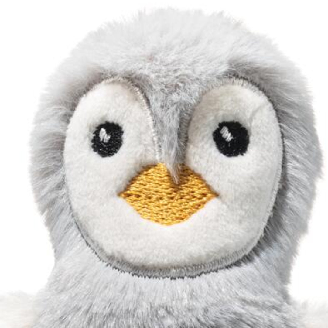 steiff knuffelpinguin met rammelaar lio - grijs - 11 cm | STEI242830 | 2