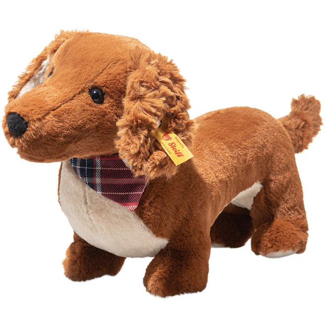steiff knuffelhond teckel waldi - 30 cm