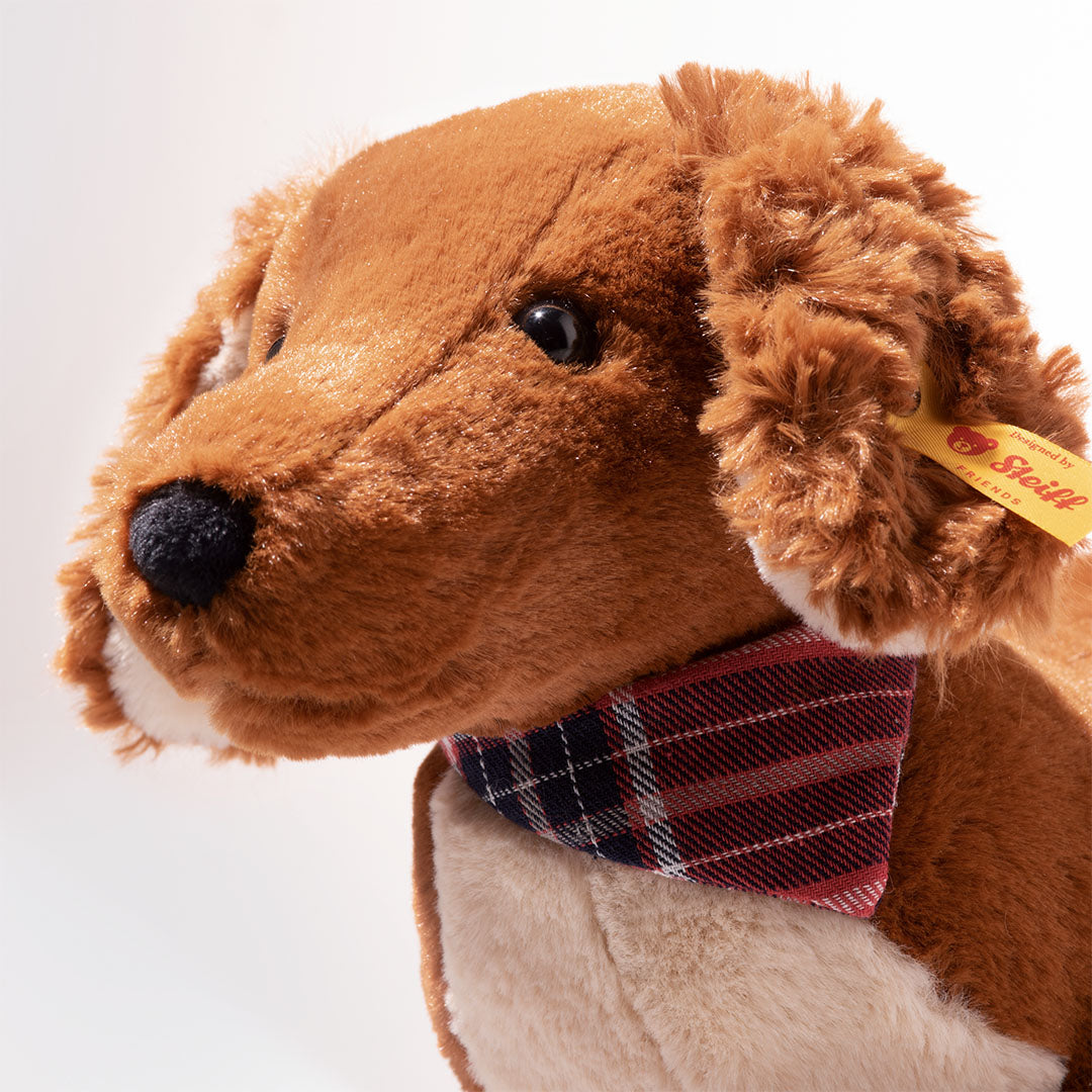 steiff knuffelhond teckel waldi - 30 cm