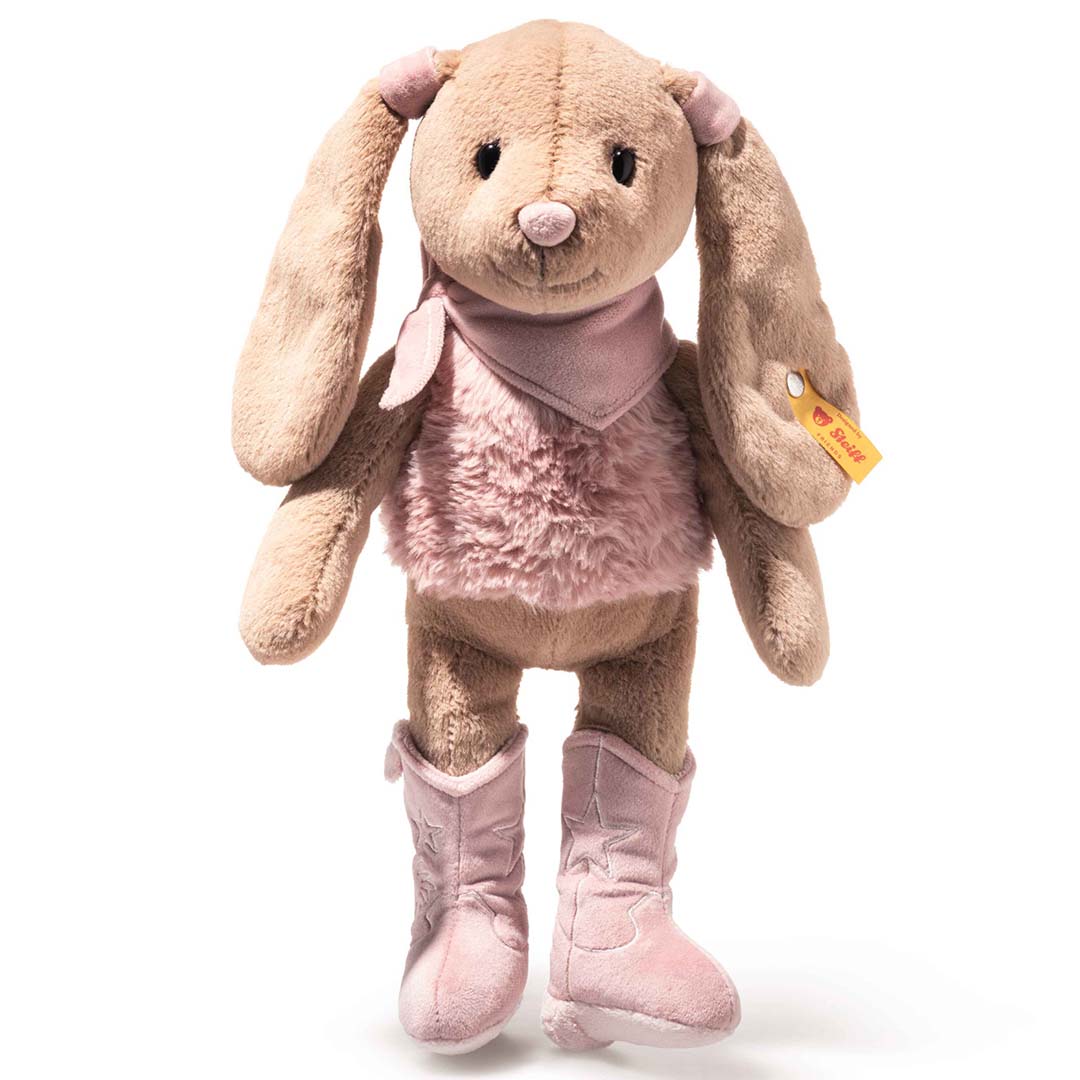 steiff knuffelkonijn hoppi - cowgirl - 32 cm | STEI081149 | 1