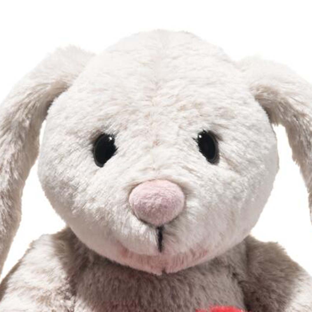 steiff knuffelkonijn - hoppi love grijs - 16 cm | 081125 | 2