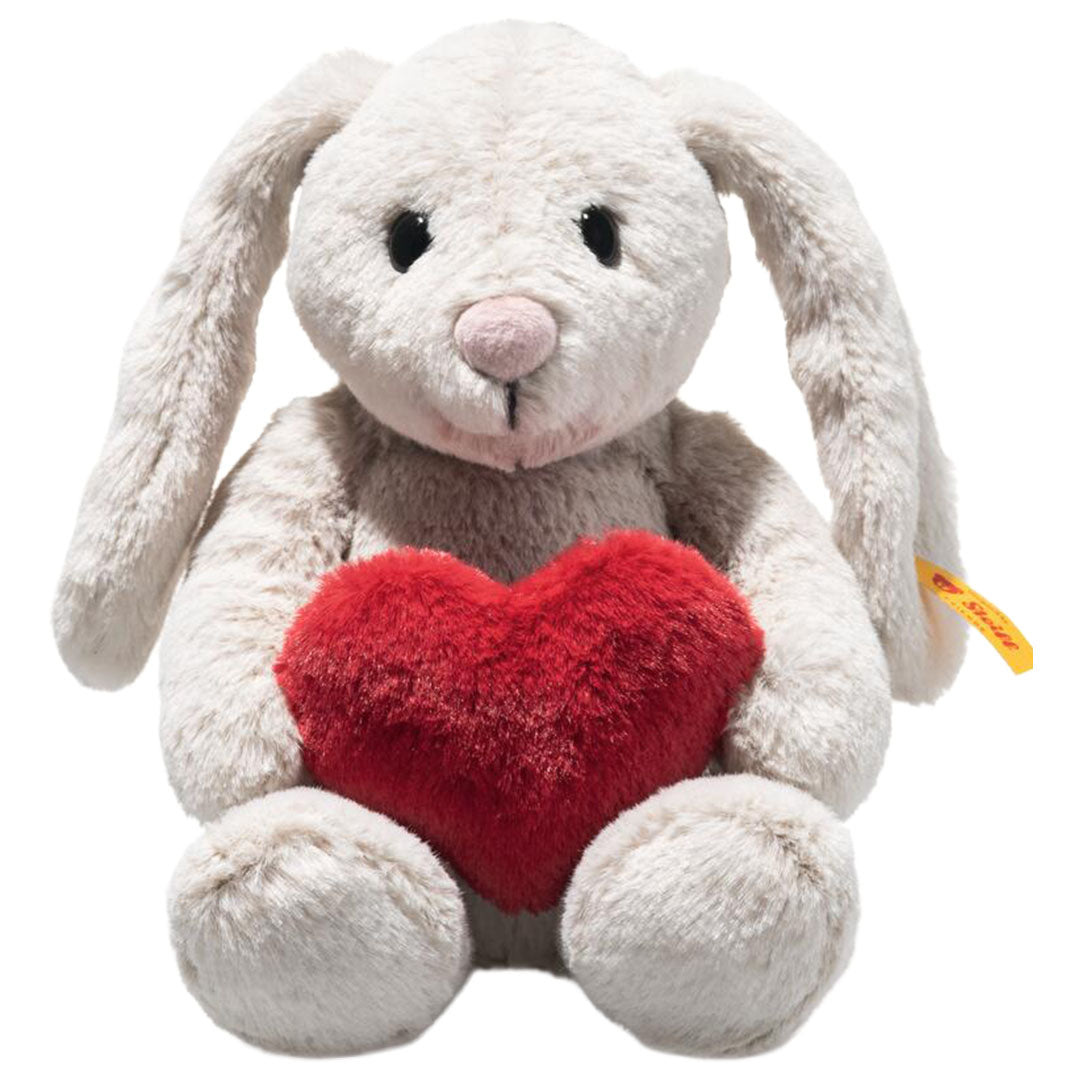 steiff knuffelkonijn - hoppi love grijs - 16 cm | 081125 | 1
