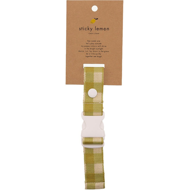 sticky lemon borstriem voor rugzak - colourblocking - gingham - pear green | 1801922 | 0