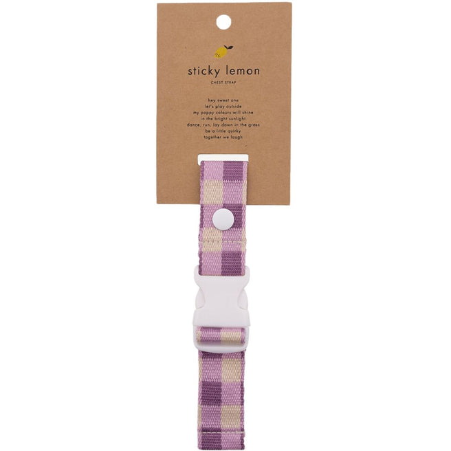 sticky lemon borstriem voor rugzak - colourblocking - gingham - plum purple | 1801926 | 0