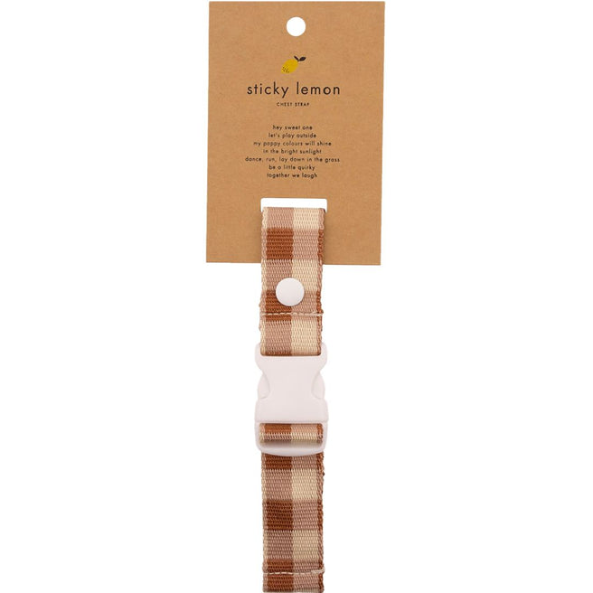 sticky lemon borstriem voor rugzak - colourblocking - gingham - schoolbus brown | 1801923 | 0