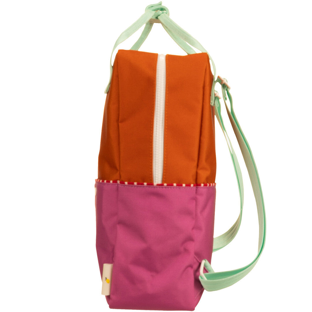 sticky lemon rugzak colourblocking - gravel orange - rosette pink - 38 cm | 1802174 | 4