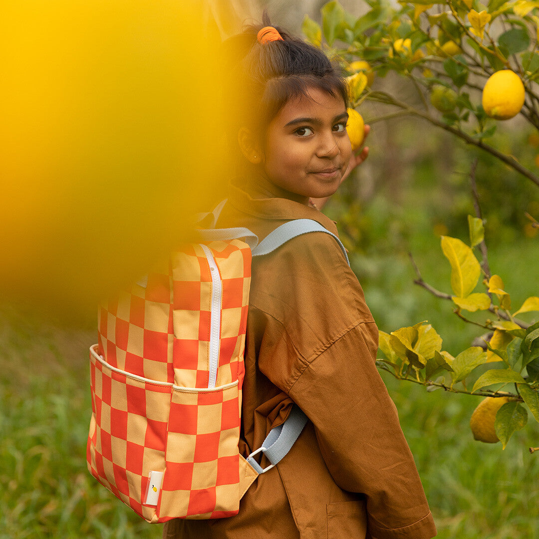 sticky lemon rugzak farmhouse - checkerboard - pear jam ladybird red - 38 cm | 1802108 | 1