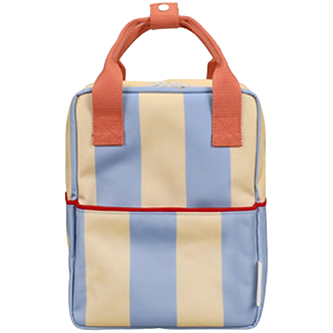 sticky lemon peuterrugzak stripes - cloud blue twiggy beige - 26 cm | LEMO1802379 | 1