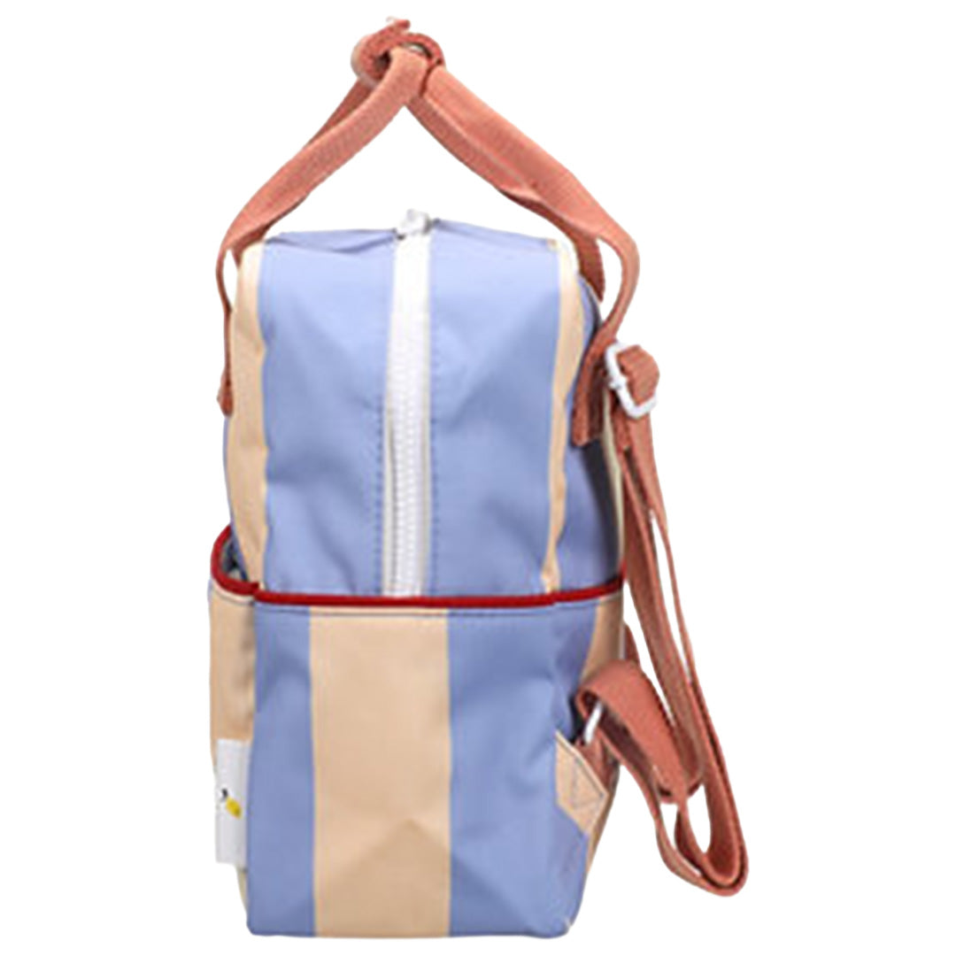 sticky lemon peuterrugzak stripes - cloud blue twiggy beige - 26 cm | LEMO1802379 | 5