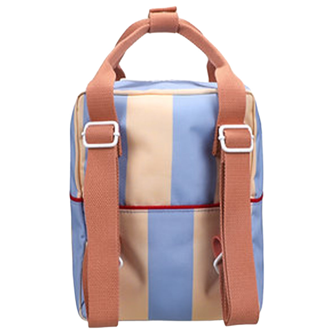 sticky lemon peuterrugzak stripes - cloud blue twiggy beige - 26 cm | LEMO1802379 | 6