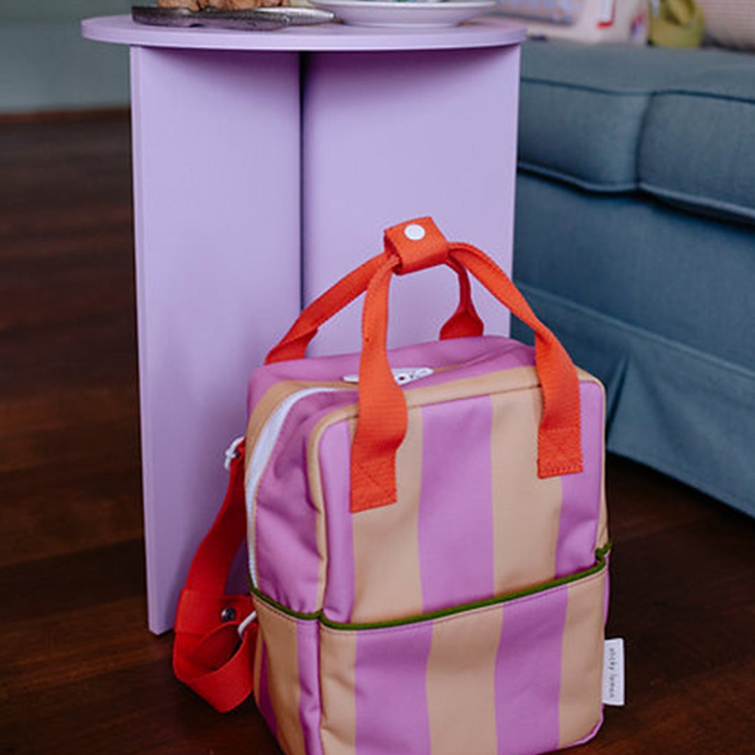 sticky lemon peuterrugzak stripes - rosebay pink red apple - 26 cm | LEMO1802378 | 2