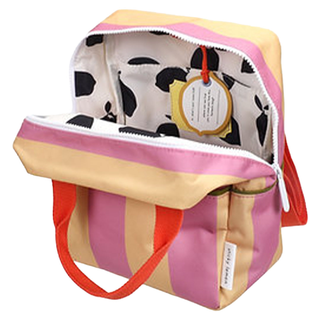 sticky lemon peuterrugzak stripes - rosebay pink red apple - 26 cm | LEMO1802378 | 4