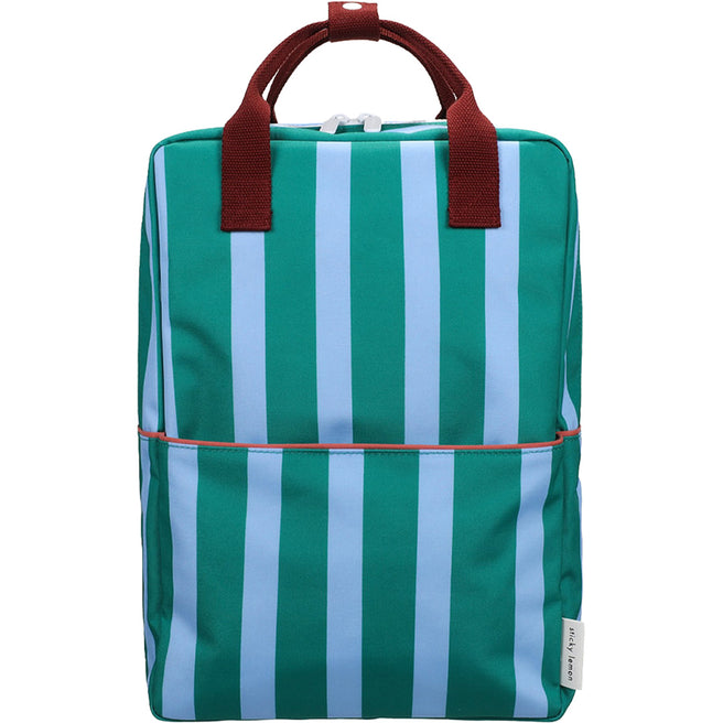 sticky lemon rugzak stripes - grass green sunny blue - 38 cm | 1802451 | 