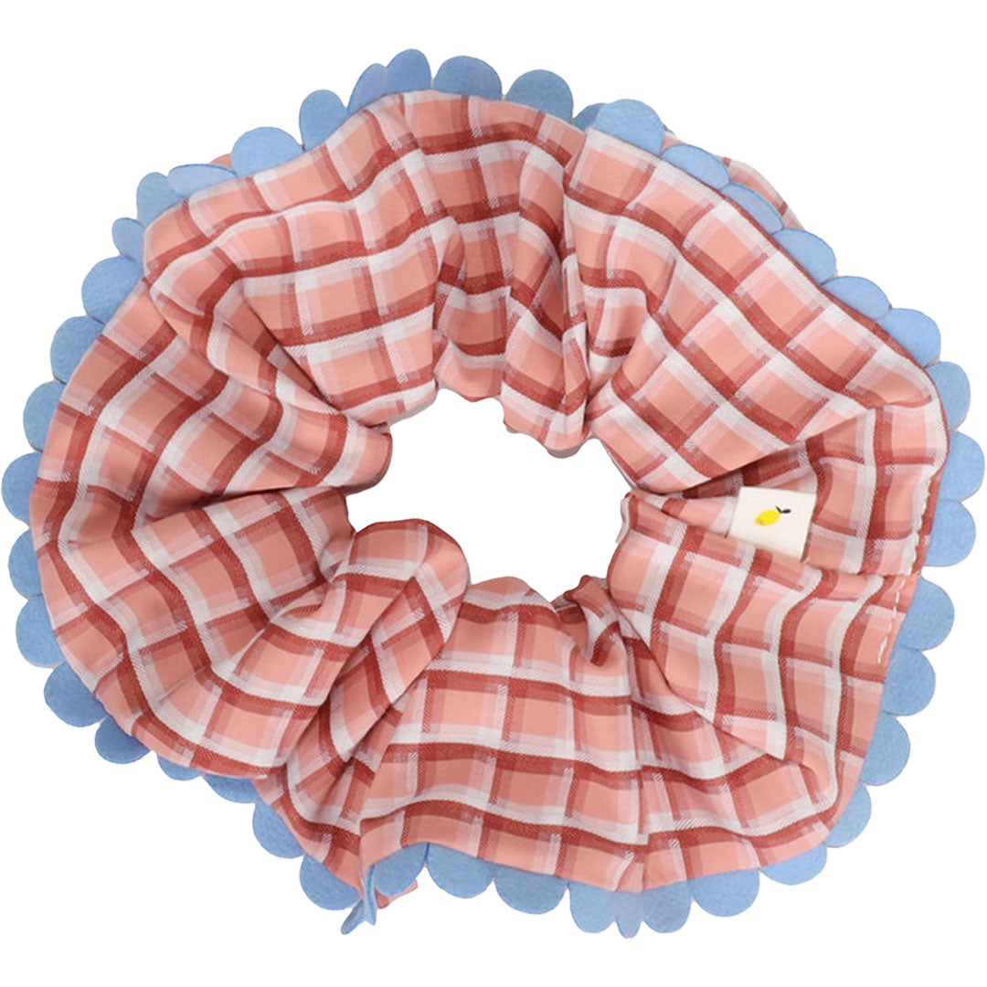 sticky lemon scrunchie - sunny blue