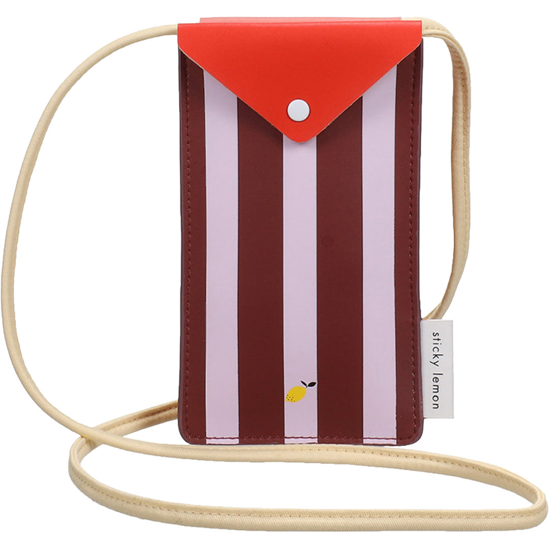 sticky lemon telefoontasje stripes - gustav lilac cherry red | 1802459 | 