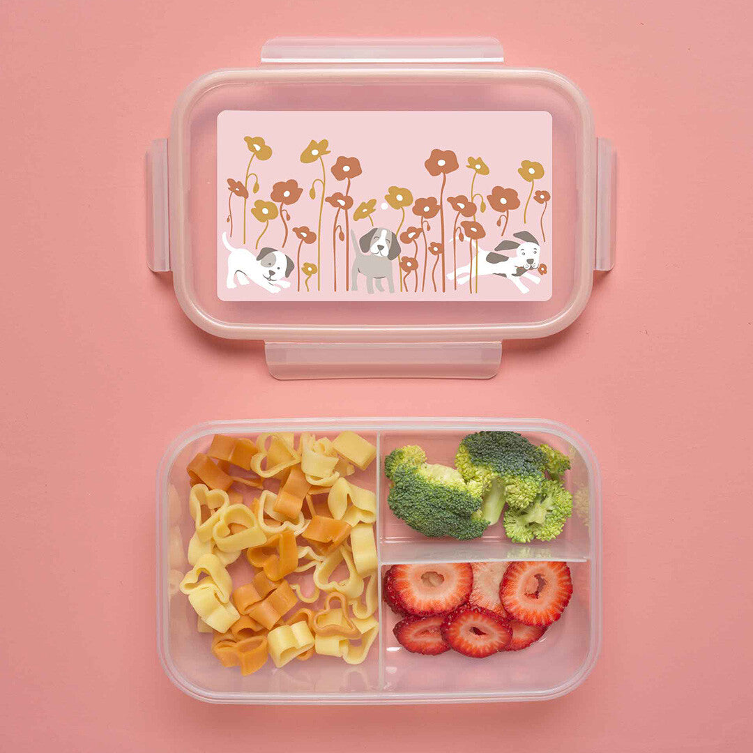 sugarbooger bento lunchbox good lunch - puppies & poppies | SBA1483 | 1