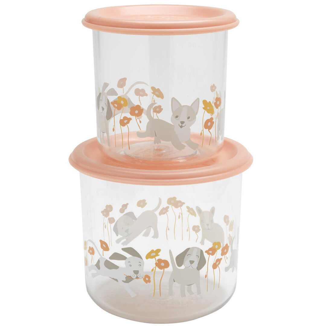 sugarbooger snackdoosjes good lunch - poppies & puppies - large - 2st | SBA1487 | 0