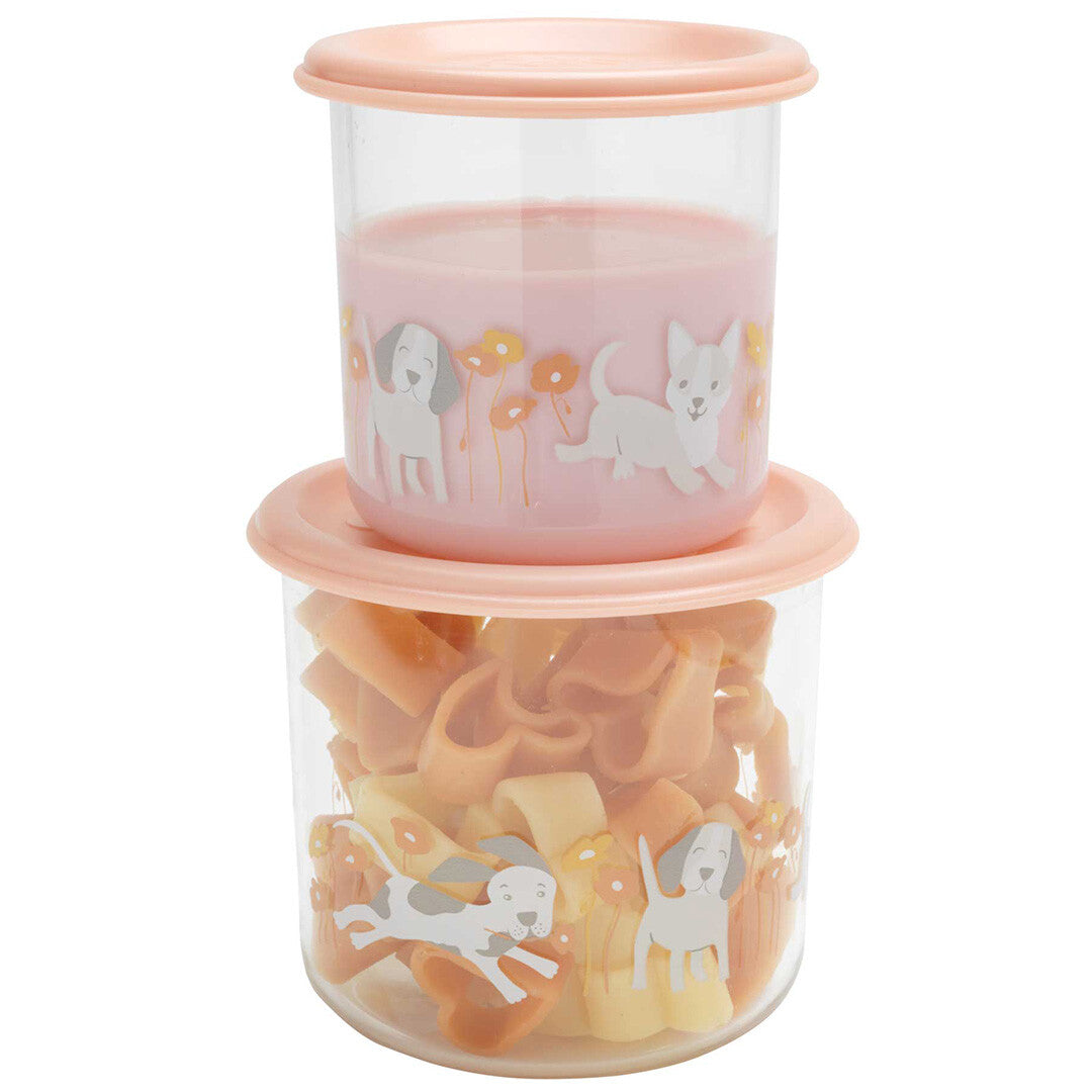 sugarbooger snackdoosjes good lunch - poppies & puppies - large - 2st | SBA1487 | 1