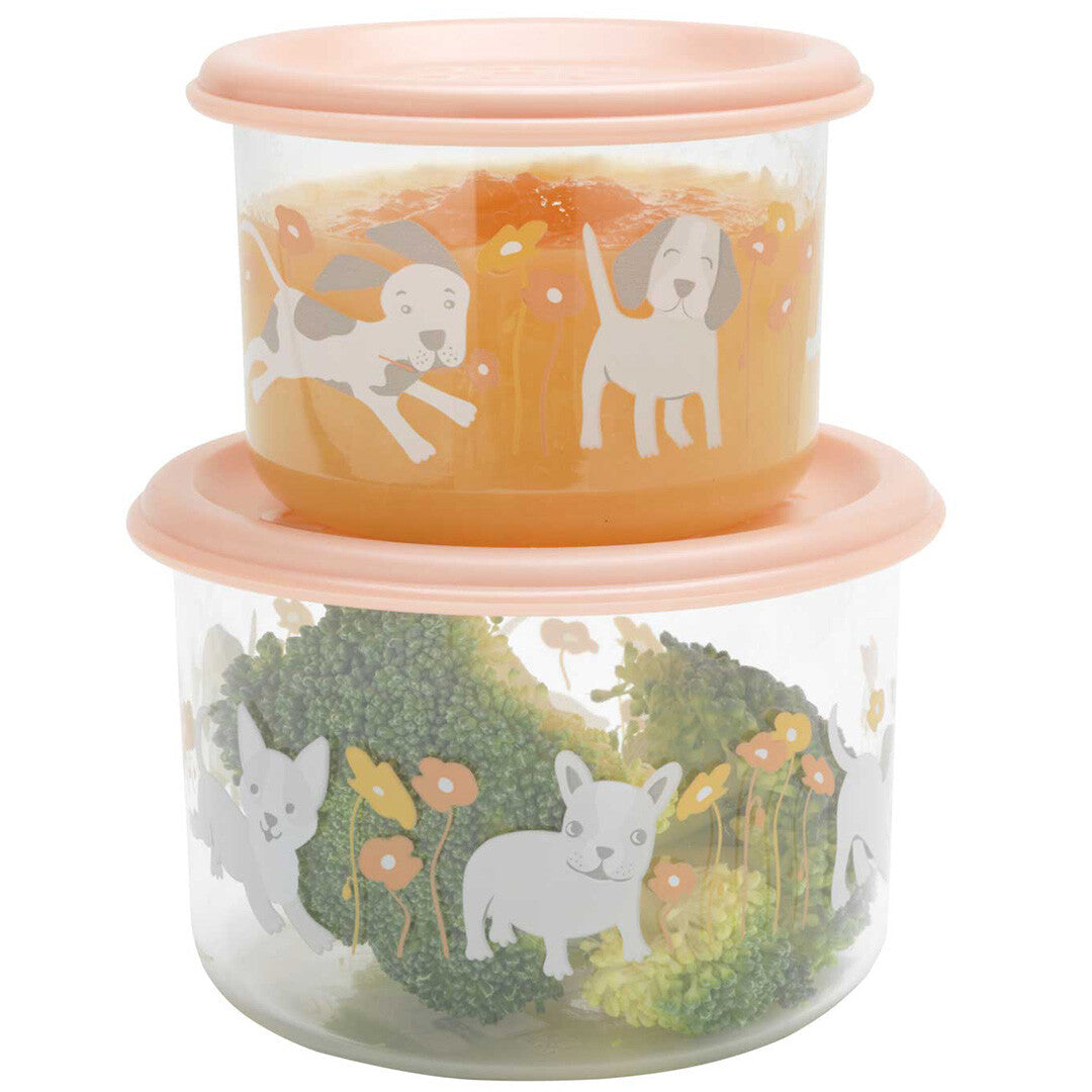 sugarbooger snackdoosjes good lunch - puppies & poppies - small - 2st | SBA1486 | 1