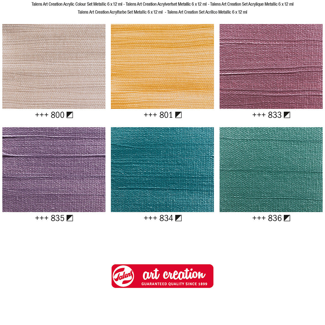 talens art creation acrylverf metallic - 6x12 ml | 9021861M | 3