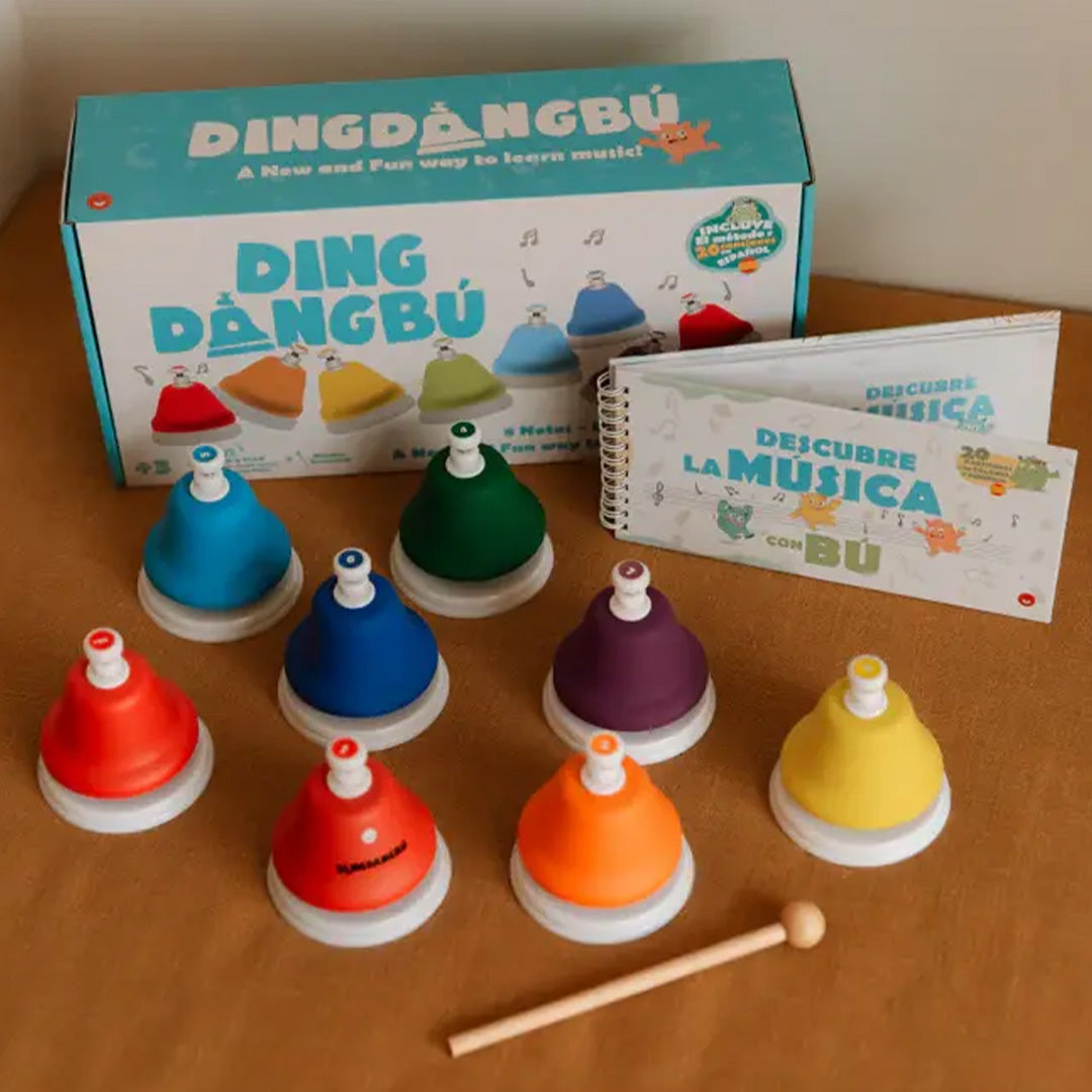 tambu muziekklokken met drukknop dingdangbú - 8st | JCDDBP083 | 3