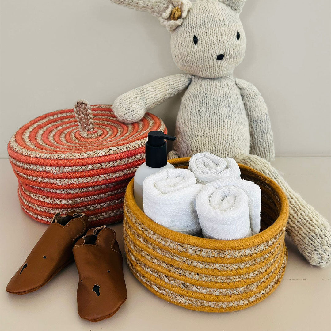 tapis petit opbergmanden juta - 2st | TC4024 | 1