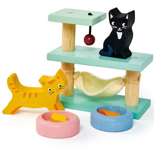 tender leaf toys poppenhuisdieren - katten - 7st | 4608161 | 0