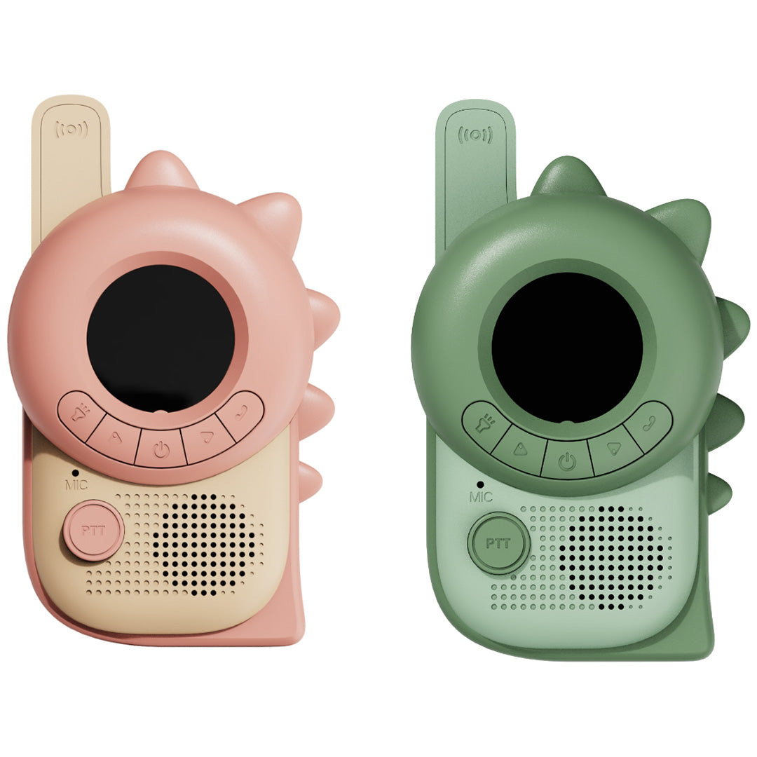 the zoofamily walkie talkie zoo - dino - groen en roze - 2st | ZFK22-DPG | 0